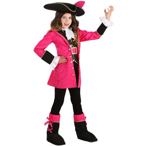 Halloweencostumes.com Large Girl Girl's Brilliant Buccaneer Costume,  Black/white/pink : Target