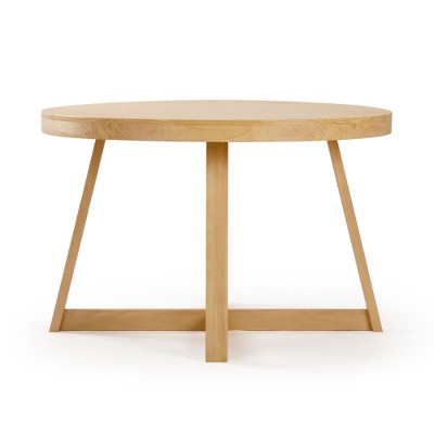 Blonde Wirebrush 47" Solid Wood Round Dining Table