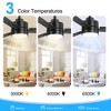 Airsurfer 52'' Ceiling Fan with Lights and Remote, 6 Speed, 3 Plywood Blades, 5''/10'' Downrods,3 LED Colors - 3 of 4