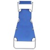vidaXL Sunlounger Blue Powder-coated aluminum Standard Foldable - 3 of 4