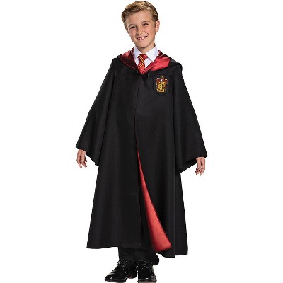 Kids' Deluxe Harry Potter Gryffindor Robe Costume - Size 7-8 - Black ...