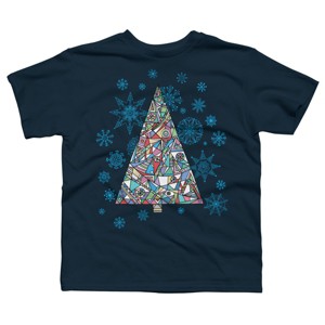 Boy's Design By Humans Christmas fir-tree By xgdesign T-Shirt - 1 of 3