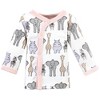 Hudson Baby Infant Girl Preemie Layette Set 4-Piece, Pink Safari, Preemie - image 3 of 4