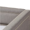 Baxton Studio Twin Raymond Modern and Contemporary Fabric Nailhead Trimmed Sofa Daybed with Roll Out Trundle Guest Bed Gray: Rubberwood Frame - 3 of 4