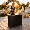 InstaHibit EZ GO Portable Bar Table Shimmer Decor with Carry Bag Black Skirt for Wedding Camping Tradeshow Party - 3 of 4