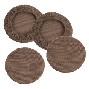 Unique Bargains 11" Round Washable Bar Stool Cover for Diameter 11"-16" Chair 4 Pcs - 1 of 4