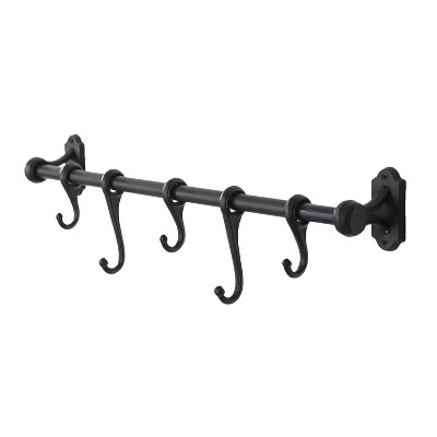 Lakeside Farmhouse Wall Hanging Rack with 5 Hooks - Country Room Accent