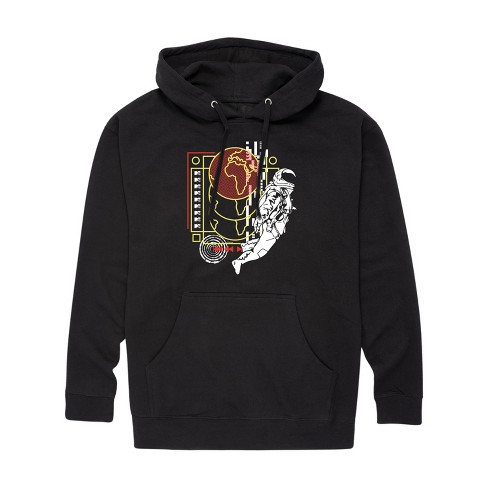 Men s Mtv Moon Person Earth Graphic Fleece Pullover Hoodie Black X large Target