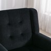 NicBex Modern Soft Accent Chair Wood Frame Ergonomics Lounge Chair Modern Reading Chair Comfy Chair for Living Room, Blue - 2 of 4