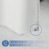 Waterproof Shower Curtain Liner, Soft Cloth with 3 Magnets, 70x 72, White - 3 of 4
