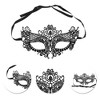 Unique Bargains Lace Half Face Party Mask Black 1 Pc - 3 of 4