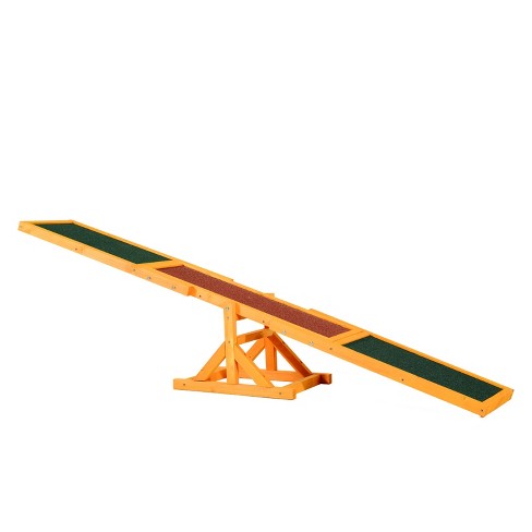 Pawhut Wooden Dog Agility Seesaw For Training And Exercise