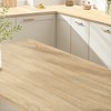 Light Brown Wood Grain Wallpaper Roll Peel & Stick Waterproof Self Adhesive Vinyl Contact Paper for Furniture - 2 of 4