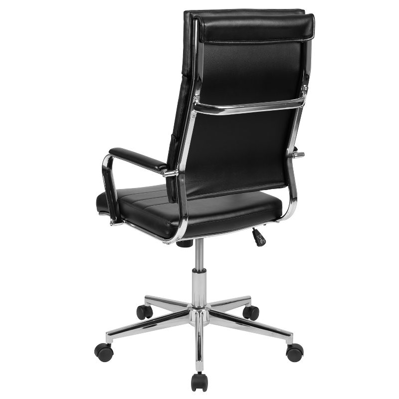 Merrick Lane High Panel-Back Ergonomic Office Chair with Padded Metal Arms Executive Swivel Computer Desk Chair, 5 of 19