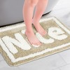 Unique Bargains Plush Letter Pattern Non-slip Soft Absorbent Bath Mat - 2 of 4