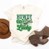 Simply Sage Market Women's Howdy Go Lucky Cowboy Hat Short Sleeve Garment Dyed Tee - 3 of 4