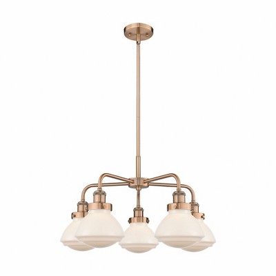 Olean - 5 Light Stem Hung Chandelier In Art Deco Style-13.5 Inches Tall and 24.5 Inches Wide