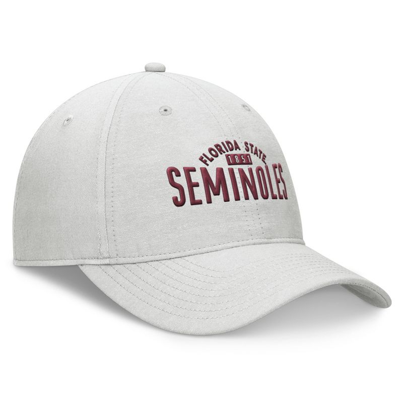 NCAA Florida State Seminoles Unstructured Chambray Cotton Hat - Gray, 3 of 5