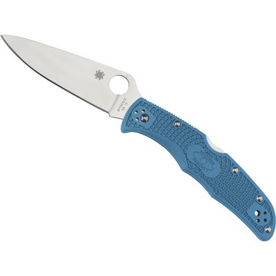 Spyderco Endura 4 Lightweight Flat Ground Folding Knife with 3.80" VG10 Satin Plain Blade |Superior Cutting Performance with 4-Way Pocket Clip