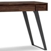 Mitchell Small Desk Distressed Charcoal Brown - WyndenHall: Home Office with Keyboard Tray, Metal Legs - 3 of 4