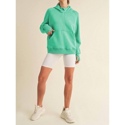 Women's Scuba Quarter Zip Hoodie - Yelete
