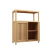 SKRAN Large Storage Cabinet, Bamboo Freestanding Floor Cabinet, Kitchen Cupboard Storage-Organizer for Hallway Kitchen Living Entryway - 2 of 4