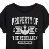 Women's - Star Wars - Property Of Rebellion Oversized Graphic T-Shirt - 2 of 4