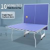 Belatt 9ft Foldable Ping Pong Table Set - Competition Grade MDF Indoor Table Tennis with Net, 2 Paddles, 3 Balls, Blue - 4 of 4