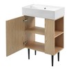 Chery Life 21.6" Bathroom vanity, Bathroom Storage Cabinet with Single Ceramic Sink, Right Side Storage - 3 of 4