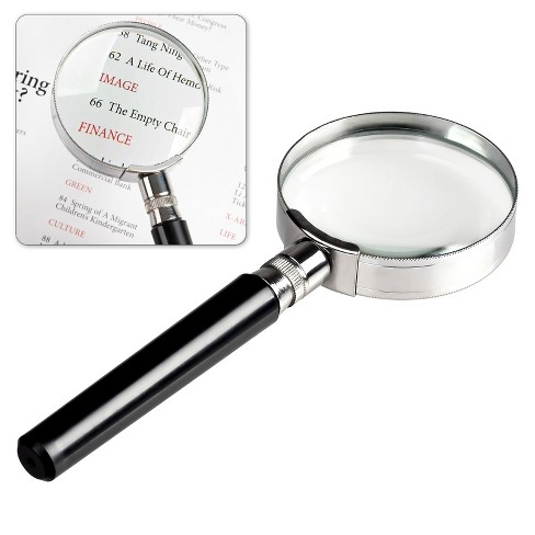 Full Page Magnifier 3X Large Handheld Reading Magnifier Magnifying Glass with Light for Reading Small Prints & People with Low Vision Black 