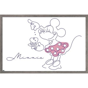 Trends International Disney Simple Moments Line Art - Minnie Mouse Framed Wall Poster Prints - 1 of 4