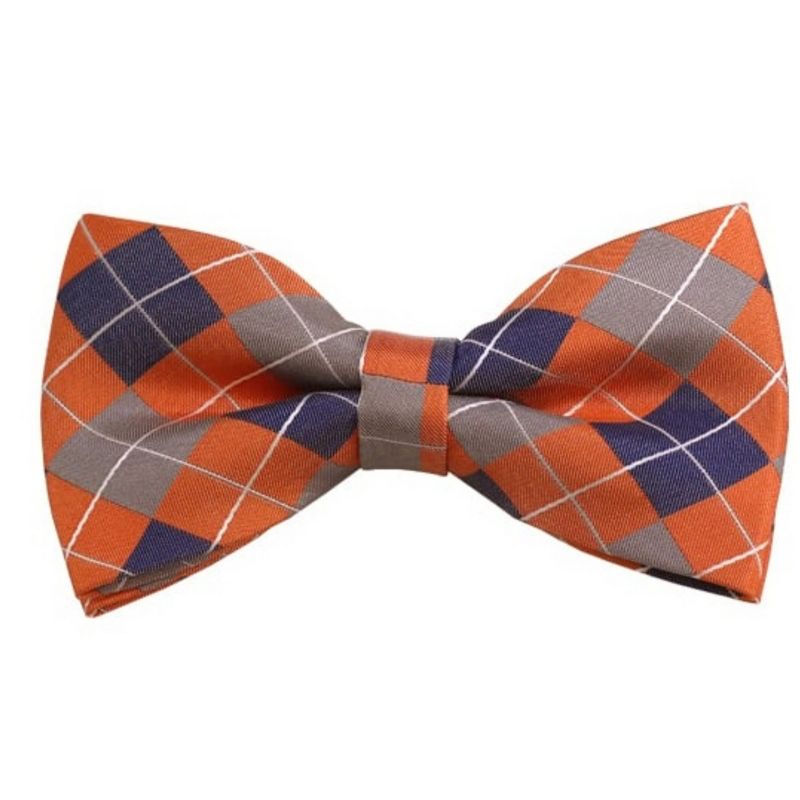 Men's Check Color 2.75 W And 4.75 L Inch Pre-Tied adjustable Bow Ties, 1 of 3