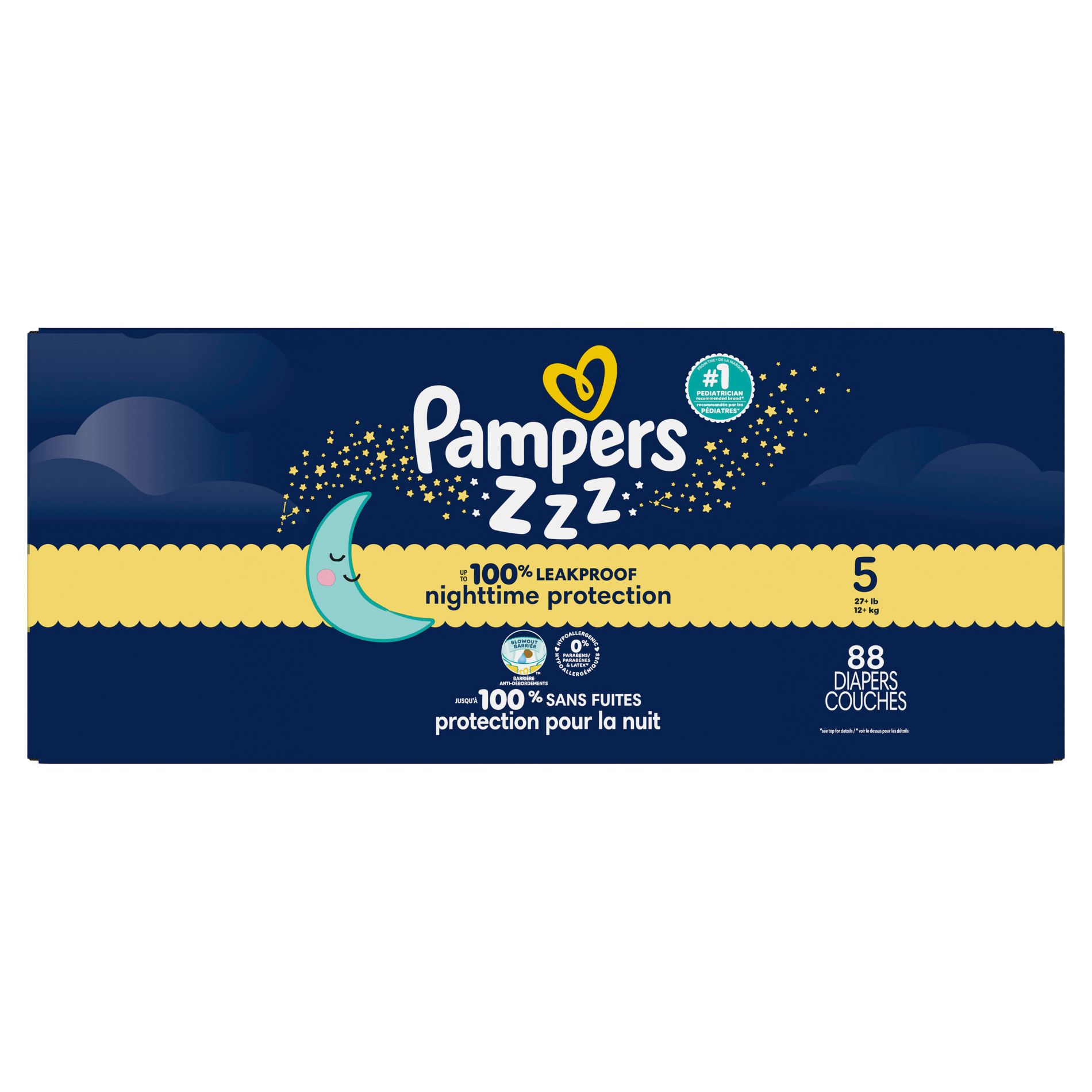 Pampers Swaddlers Overnight Diapers - Size 5 - 88ct