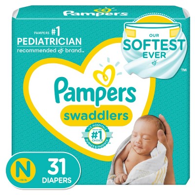 Pampers Swaddlers Newborn Diapers Size 0 - 31ct
