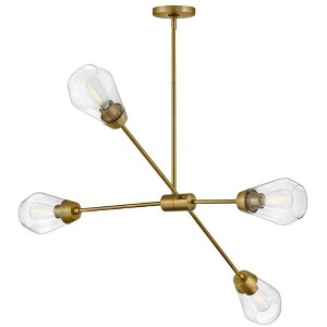 Lark Livie 4 - Light Chandelier in  Lacquered Brass - 1 of 4