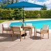 Alaterre Furniture 6pc Outdoor Patio Dining Set, Okemo Table with 10' Rectangular Umbrella - 2 of 4
