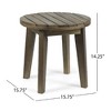 CAVINAS Rustic Outdoor Accent Table with Classic Slat Panel Design Tabletop, Acacia Wood Patio Side Table, Weather-Resistant Outdoor End Table - 4 of 4