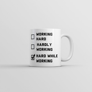 Crazy Dog Hard While Working Checklist Mug Funny Sarcastic Adult Joke Graphic Novelty Coffee Cup-11oz - 1 of 4