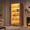 Fredees 65" Tall Bookshelf with LED Lights, Adjustable Shelves, and Motion Sensor, Ideal for Living Room or Office - 3 of 4