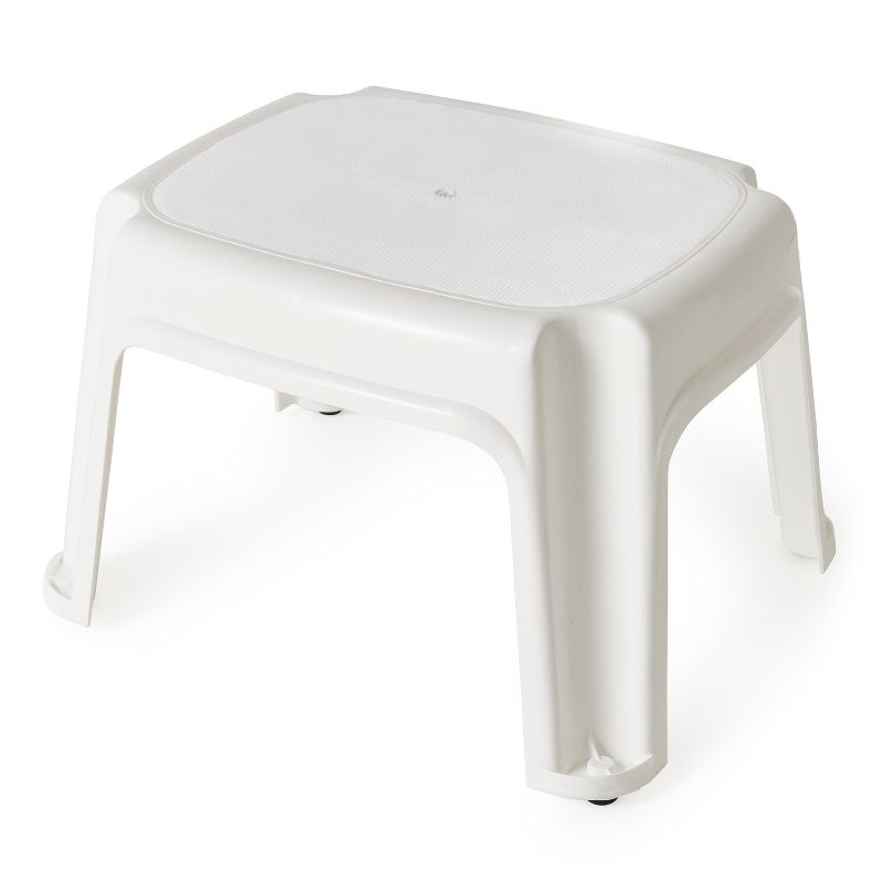 Gracious Living 9.5-Inch Tall, Sturdy Non Slip Plastic Single Level Home Step Stool for Kitchen, Bathroom, Laundry, or Pantry, 1 of 7