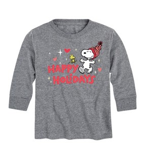 Boys' - Peanuts - Christmas Fun Long Sleeve Graphic T-Shirt - 1 of 4