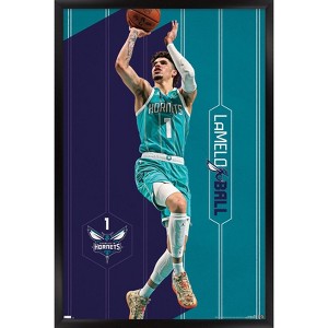 Trends International NBA Charlotte Hornets - LaMelo Ball 23 Framed Wall Poster Prints - 1 of 4