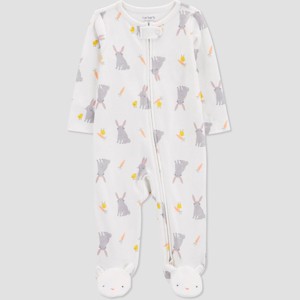 Carter's Just One You®️ Baby Bunny Printed Sleep N' Play - White - 1 of 3