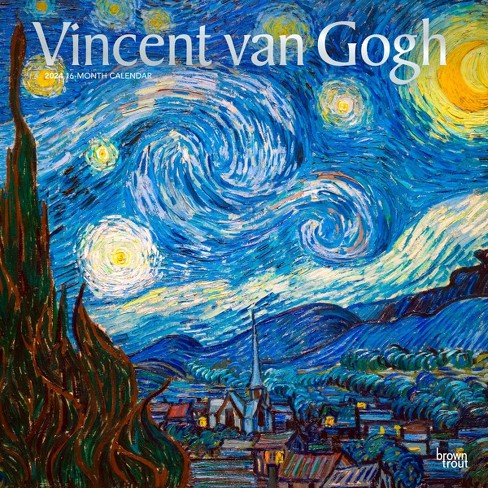 Browntrout 2024 Wall Calendar 12"x12" Vincent Van Gogh Foiled : Target