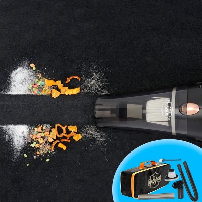 ThisWorx Portable 12V Car Vacuum Cleaner with 3 Attachments and 16-foot Cord, Black