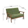 NicBex 44.88 Inch Mid-Century Loveseat Sofa,2-Seat Upholstered Sofa for Living Room,Small Space,Office,Apartment - 3 of 4