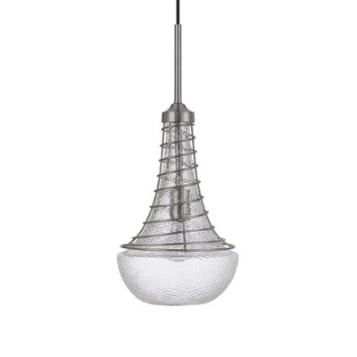 Cal Lighting 60W Baraboo Metal/Glass Mini Pendant