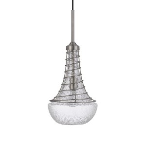 Cal Lighting 60W Baraboo Metal/Glass Mini Pendant - 1 of 4