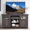 Sapphtopaz TV Stand Farmhouse Entertainment Center for TVs Up to 69" with 2 Cabinets Entryway Table with 3 Layers Open Shelf for Living Room - 3 of 4