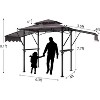 Grill Gazebo Canopy,Outdoor BBQ Grill Patio Canopy Tent with Led Light/Extra Shadows*2/Bottle Opener/Hanging Hooks - 3 of 4